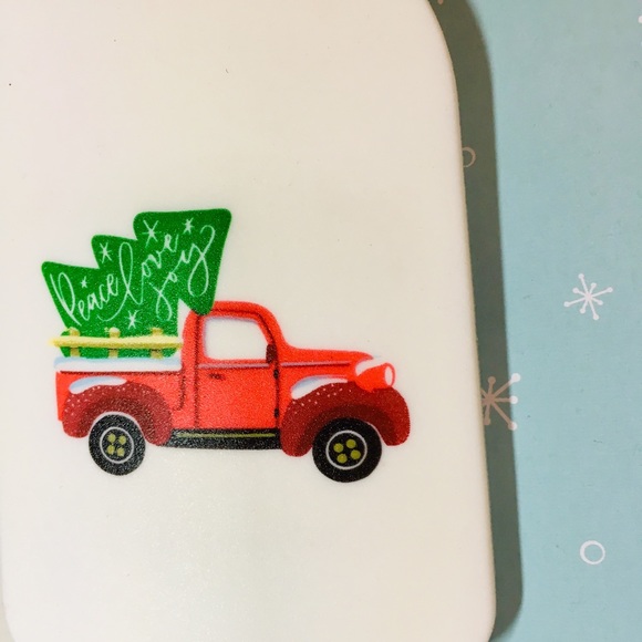 2 Xmas Peace Love Joy Red Truck Silicone Spatulas - Picture 3 of 7